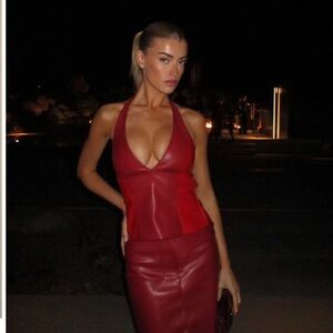 Setaye Cherry top and Skirt set